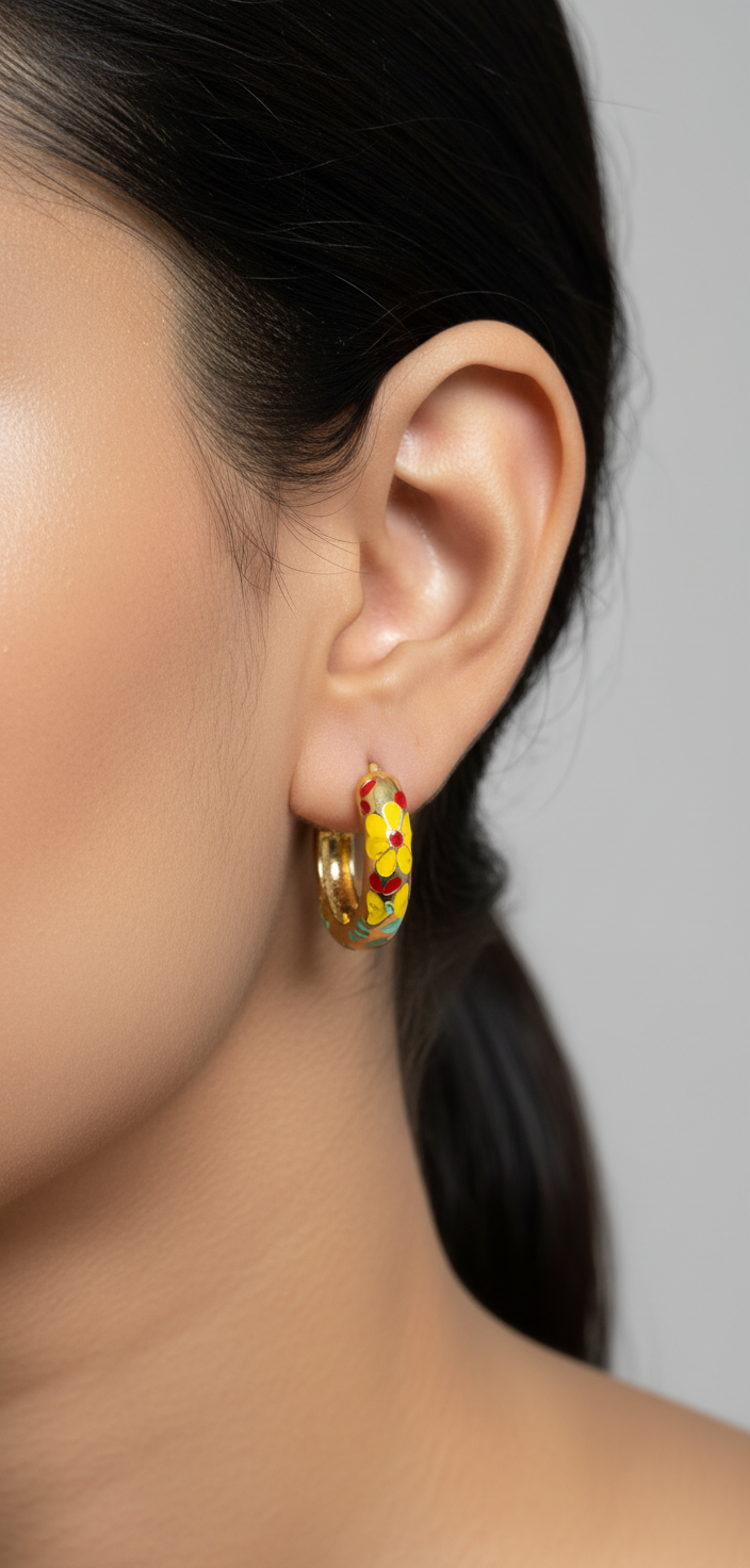 Kriki Mosaic Hoop Earrings