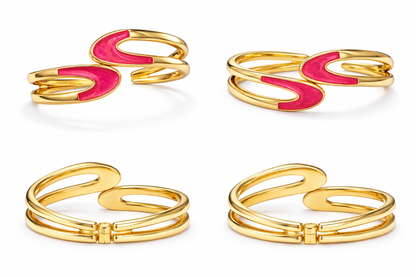 Kriki Fuchsia Twist Cuff Bangle
