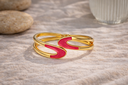 Kriki Fuchsia Twist Cuff Bangle