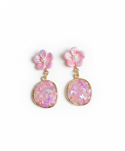 Kriki Blossom Sparkle Drop Earrings
