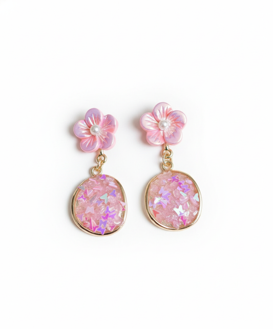 Kriki Blossom Sparkle Drop Earrings