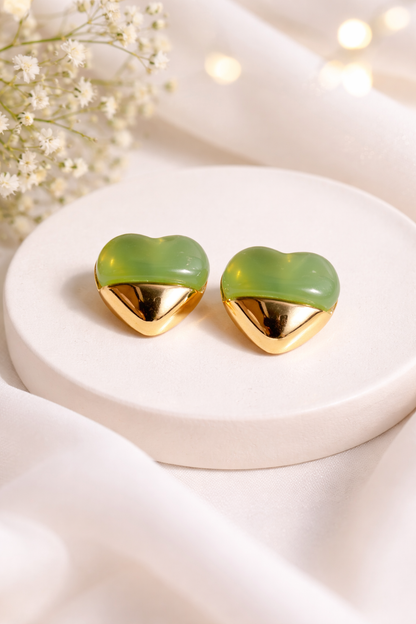 Kriki Sage Heart Stud Earrings