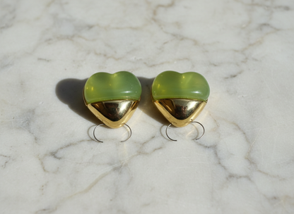 Kriki Sage Heart Stud Earrings