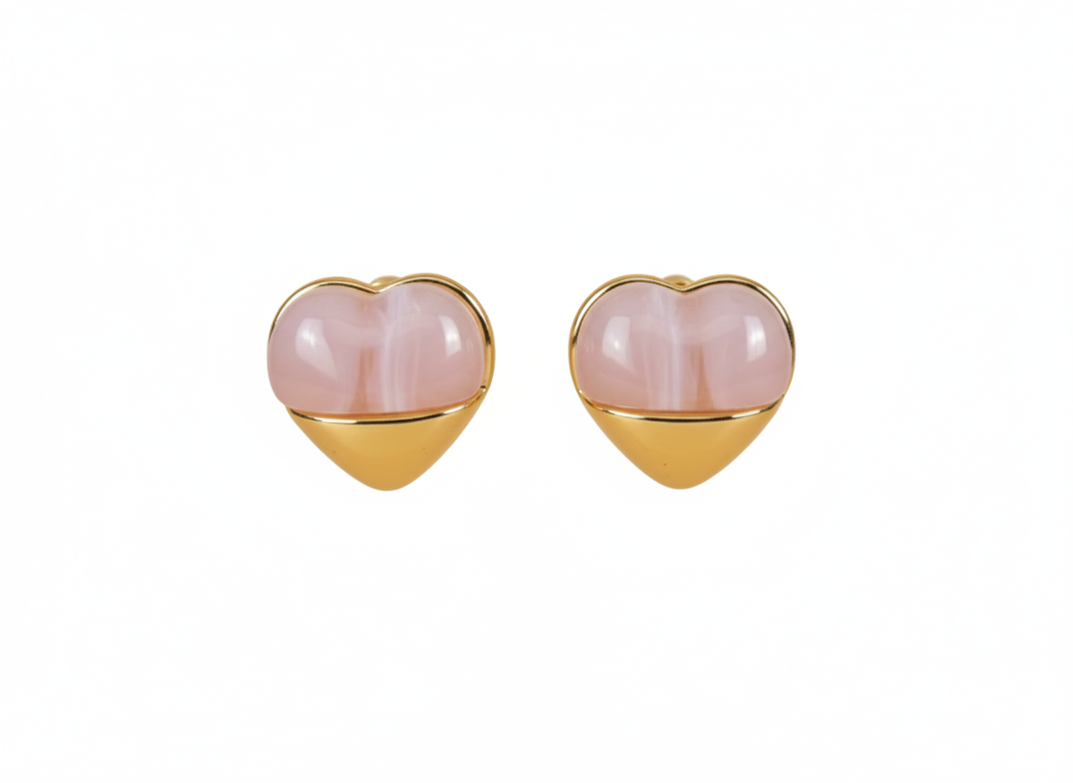 Kriki Blush Heart Stud Earrings