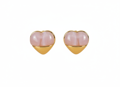 Kriki Blush Heart Stud Earrings
