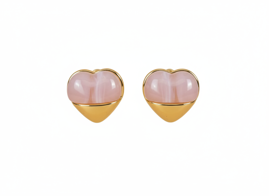 Kriki Blush Heart Stud Earrings