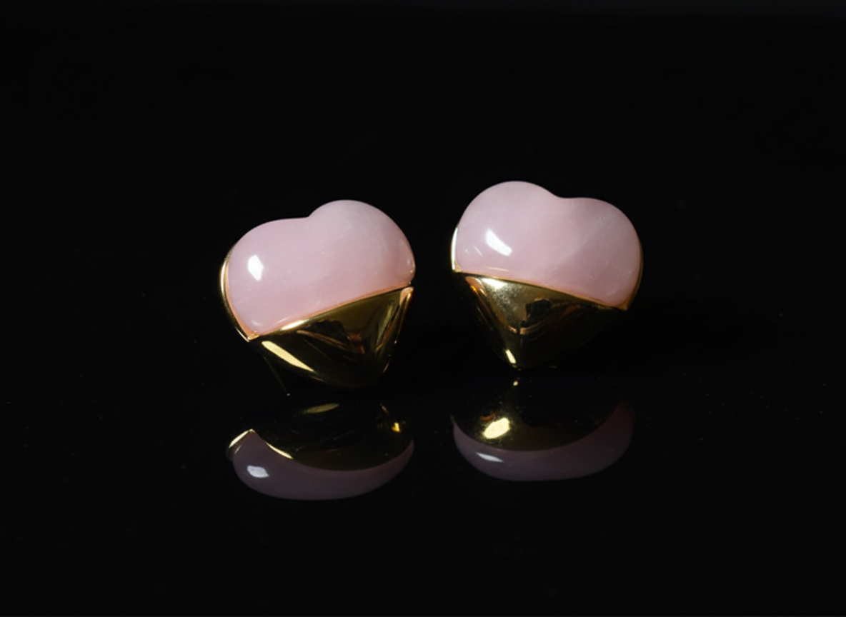 Kriki Blush Heart Stud Earrings