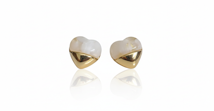 Kriki Pearl Heart Stud Earrings