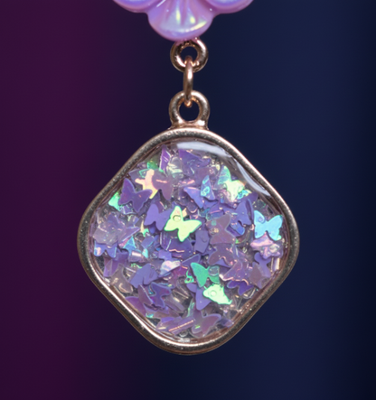 Kriki Lavender Blossom Drop Earrings