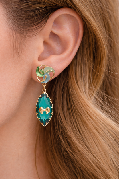 Kriki Emerald Bloom Drop Earrings