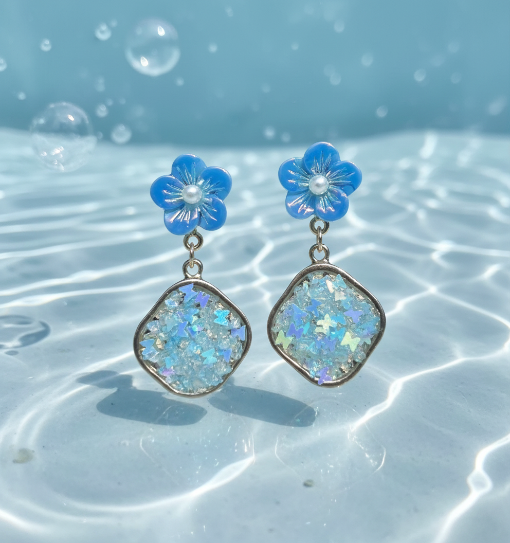 Kriki Sky Blossom Drop Earrings