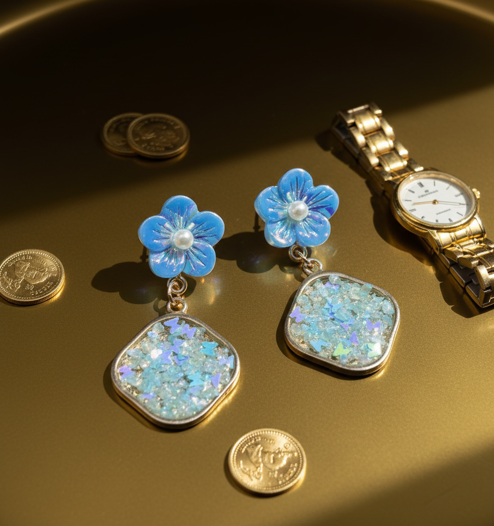 Kriki Sky Blossom Drop Earrings