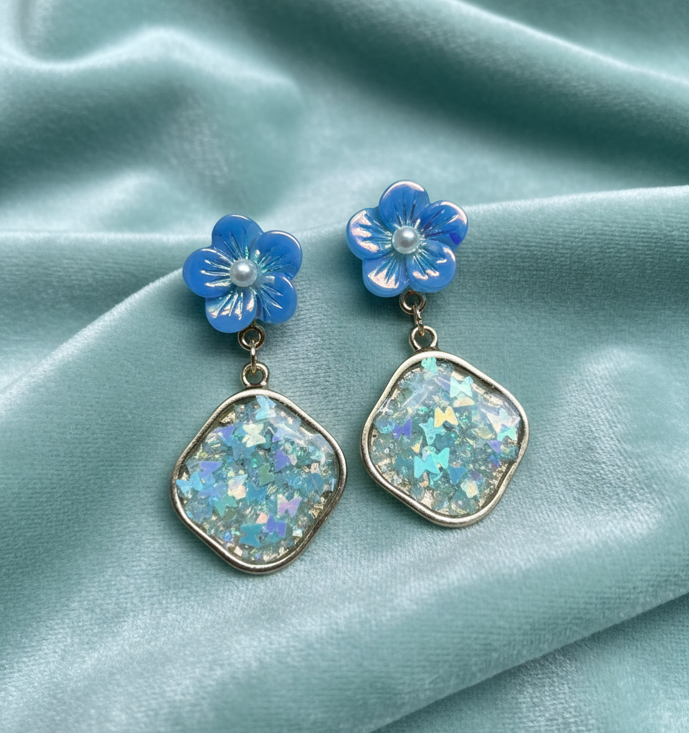Kriki Sky Blossom Drop Earrings