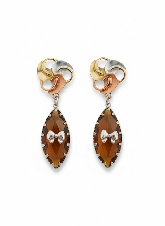 Kriki Amber Petal Drop Earrings