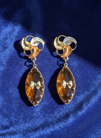 Kriki Amber Petal Drop Earrings