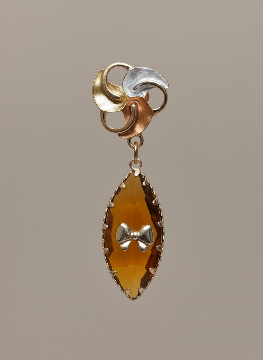 Kriki Amber Petal Drop Earrings