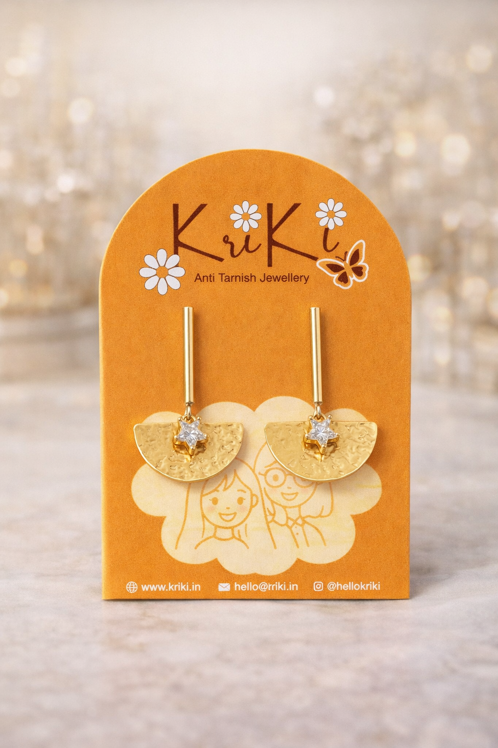Kriki Celestial Star Drop Earrings