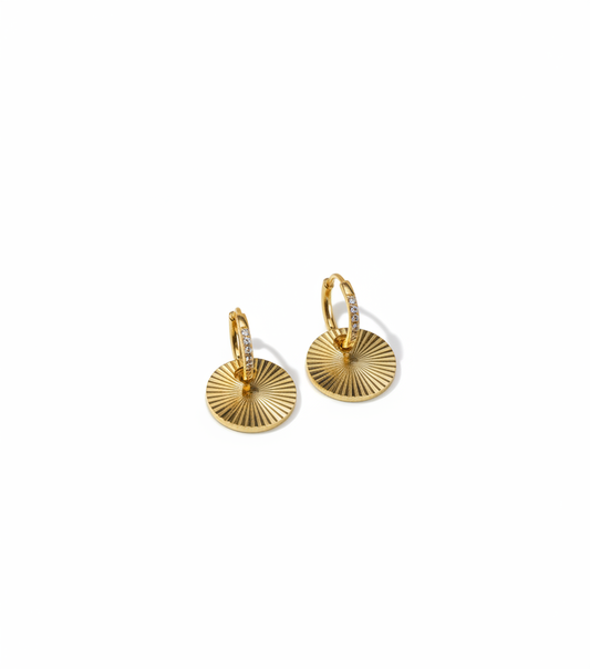 Kriki Soleil Coin Hoop Earrings