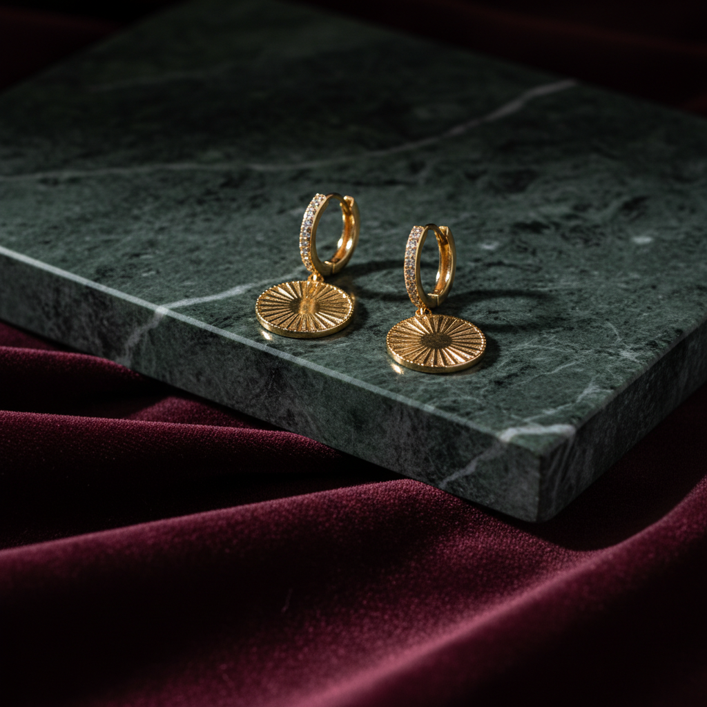 Kriki Soleil Coin Hoop Earrings