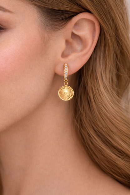 Kriki Soleil Coin Hoop Earrings