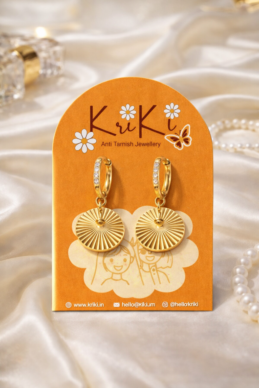 Kriki Soleil Coin Hoop Earrings
