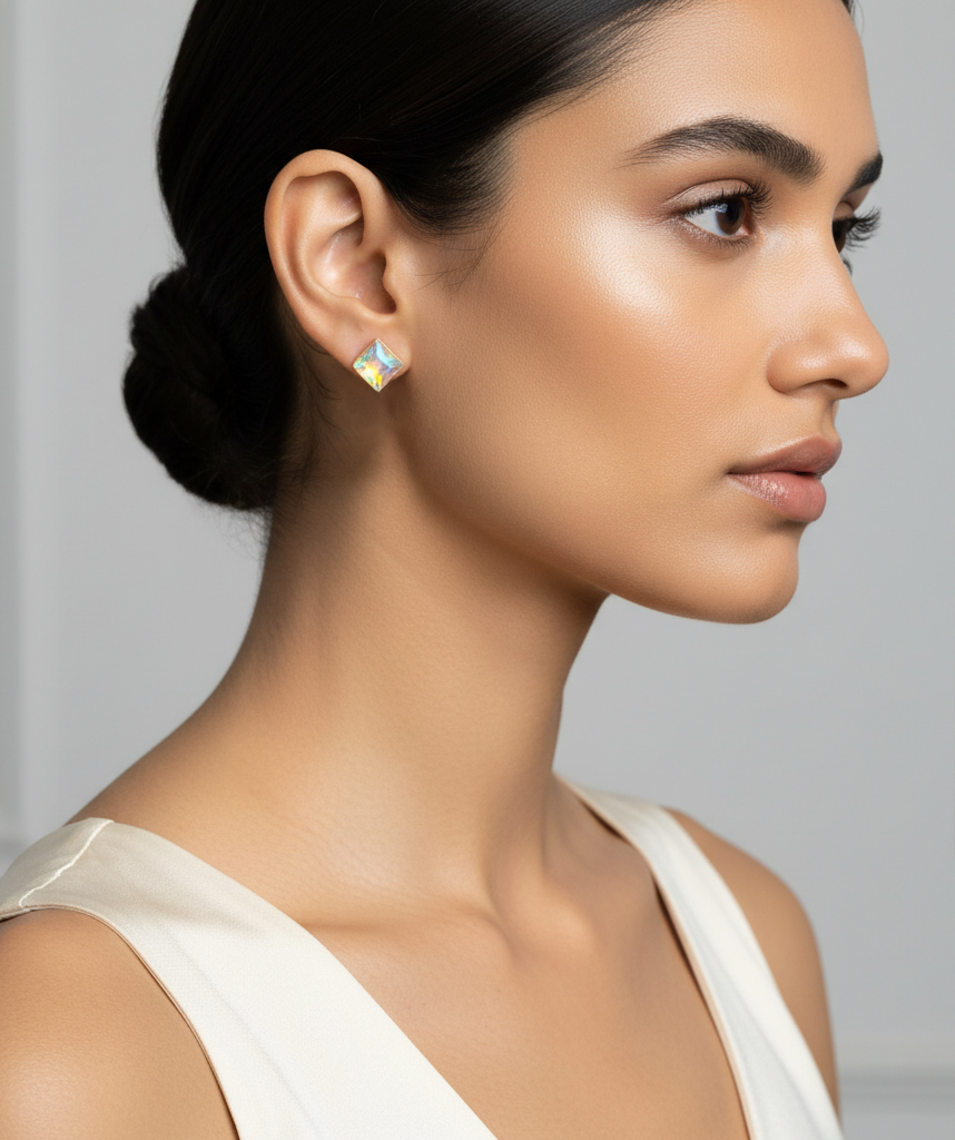 Kriki Prism Crystal Hoop Earrings