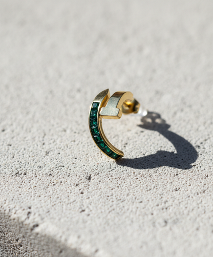 Kriki Emerald Huggie Hoop Earrings