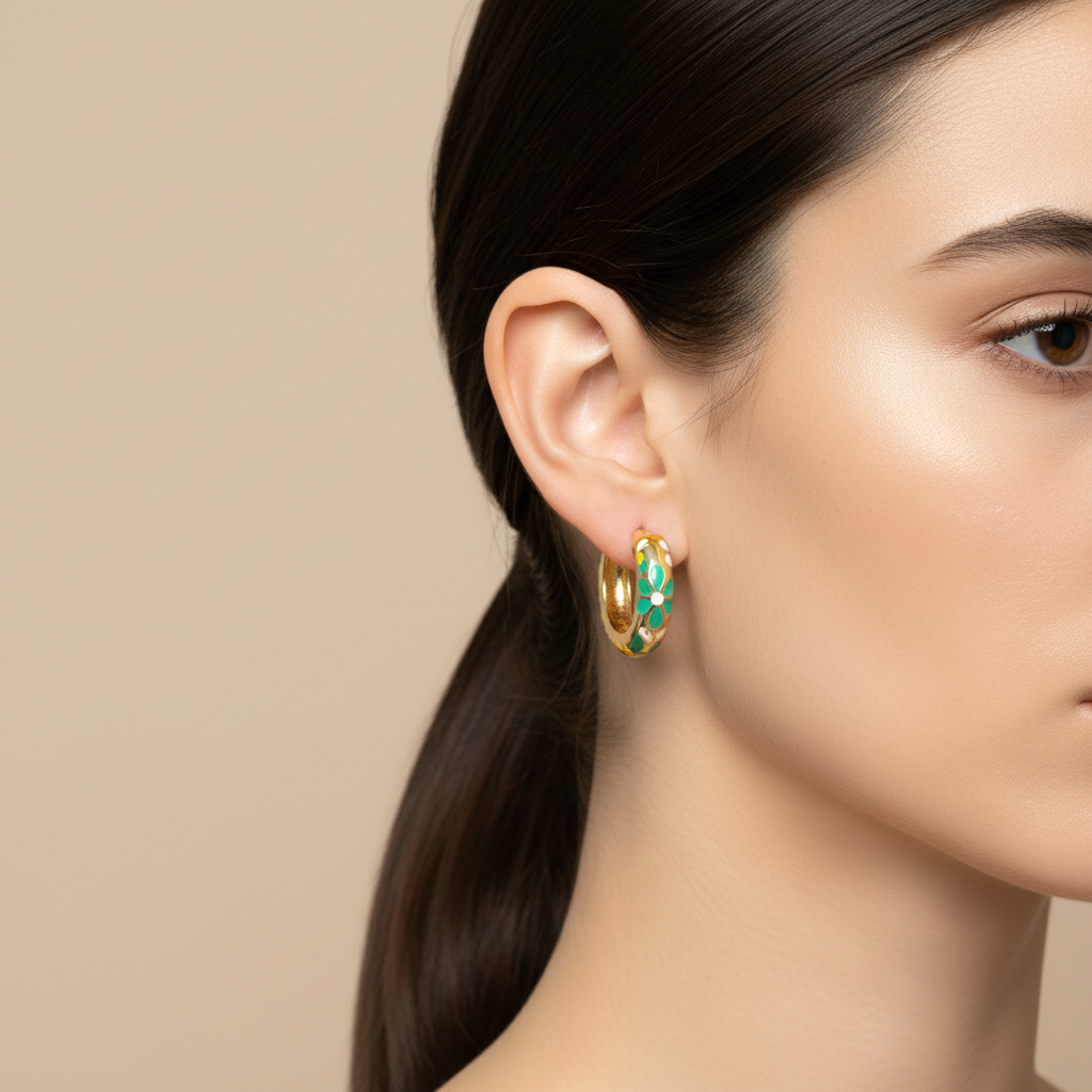Kriki Meadow Bloom Hoop Earrings